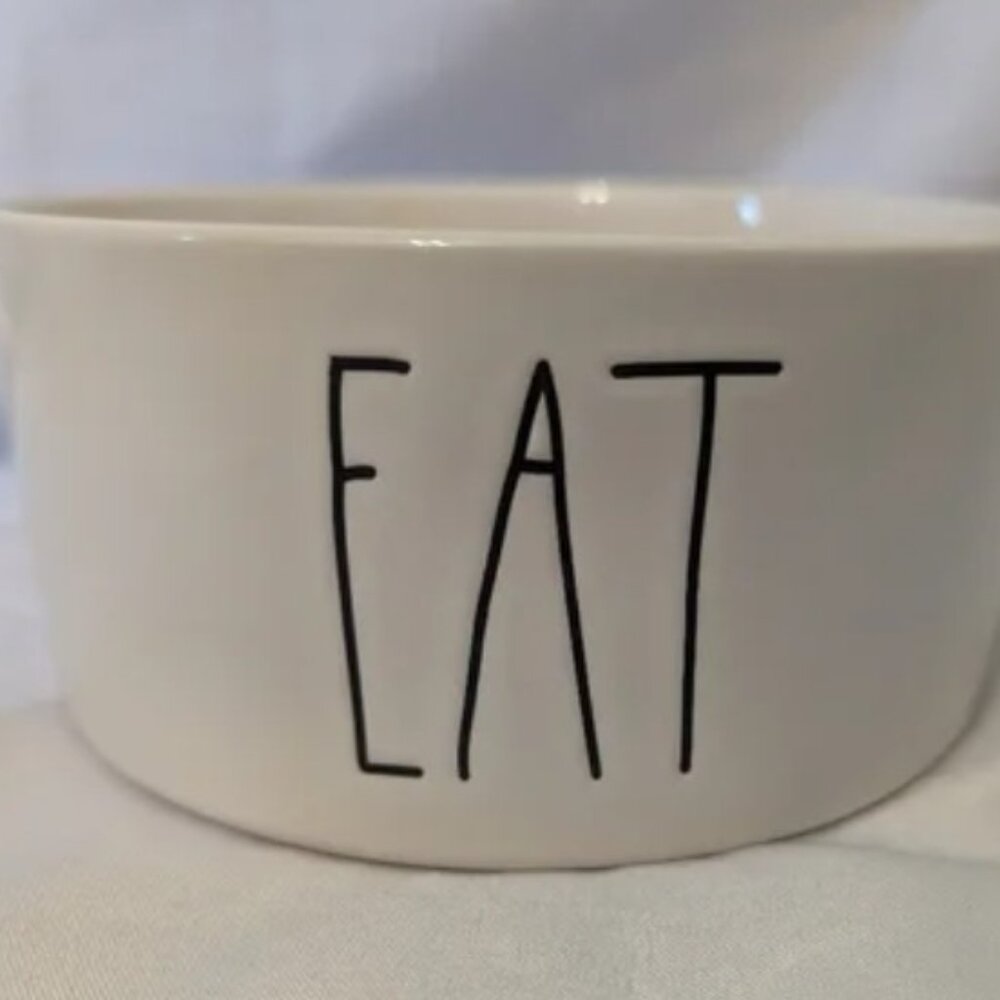 Brand New Rae Dunn 6" Eat Pet Bowl
